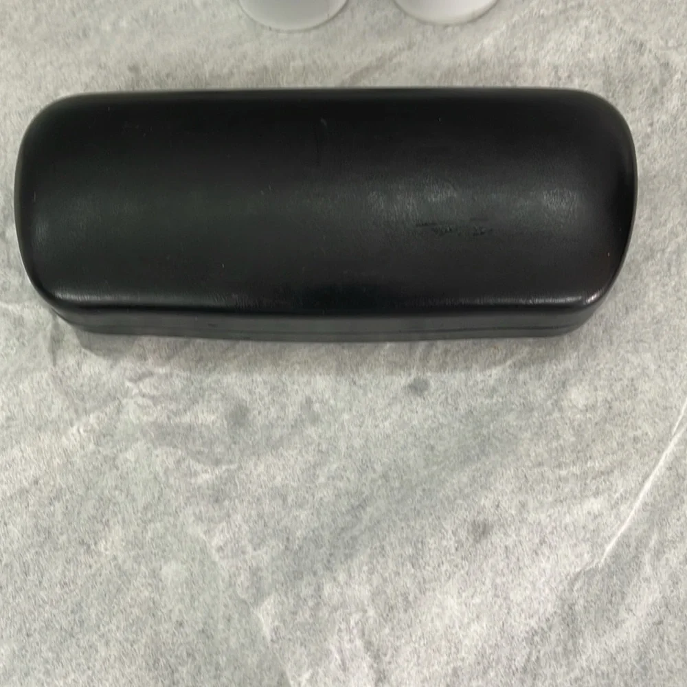 Bulgari Black Leather Eyeglass Case, Box  and cloth